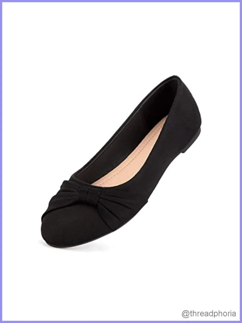 Faux Suede Round Toe Ballet Dressy Flats Comfortable Slip On Walking Shoes